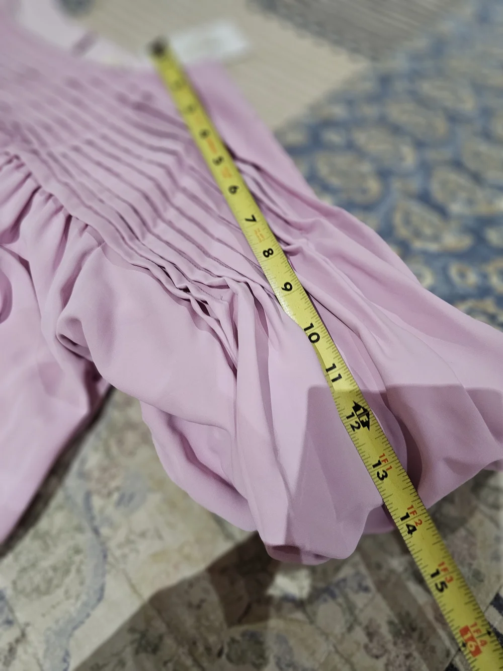 entro Pink Pleated Yoke Short Sleeve Blouse - Picture 8 of 9